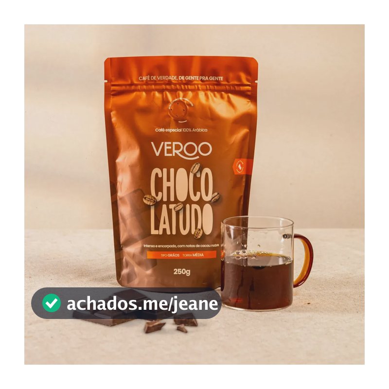 Café Especial Veroo Chocolatudo Torra Média Em Grãos 250g