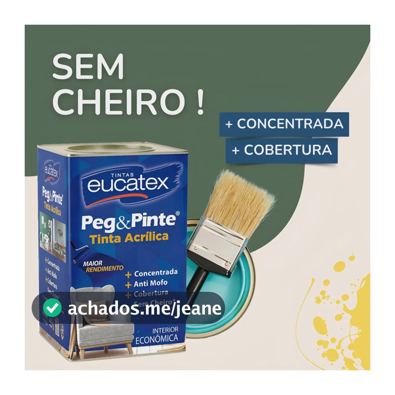 Tinta Eucatex Acrílica Peg Pinte Anti-mofo 18l - Cores Acabamento Fosco Cor Luar Do Sertão