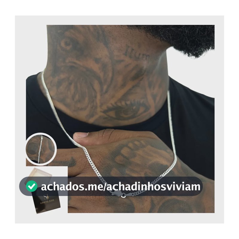 Corrente Masculina De Prata 925 Legitima Com Garantia Etern Cordão Masculino De Prata