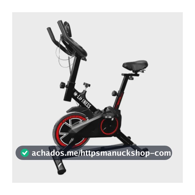 Bicicleta de Academia Spinning cor preto e vermelho