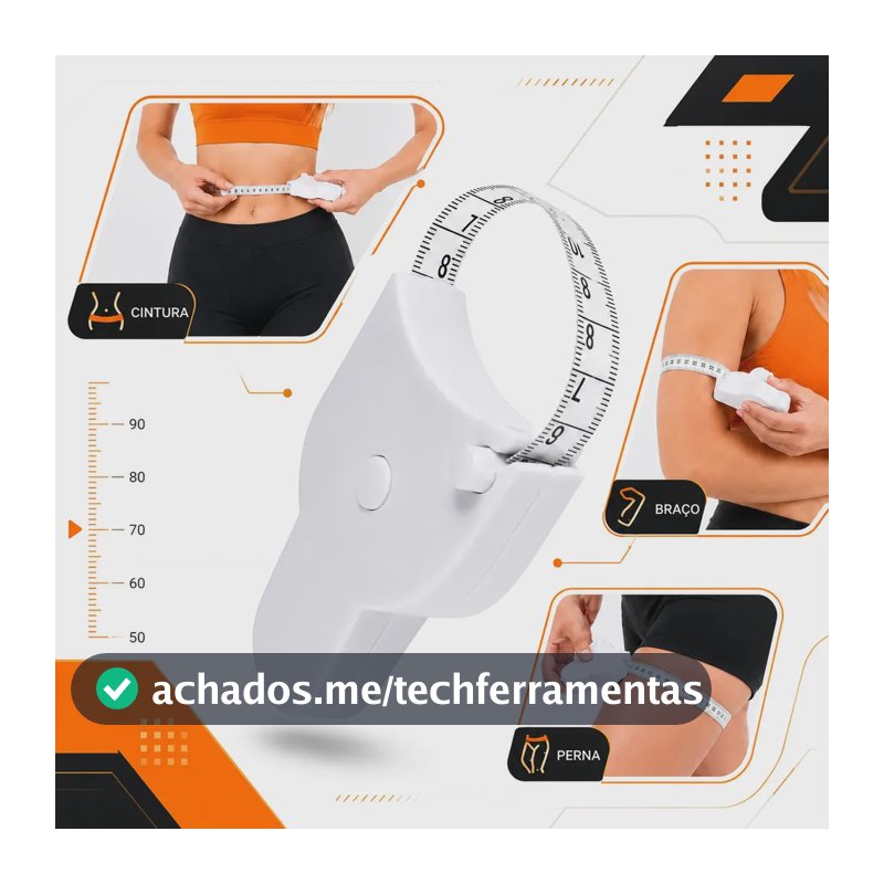 Fita Metrica Retratil Corporal Antropometrica Fitness Trena 1.43m Cor Variada Preto ou Branco Riel music