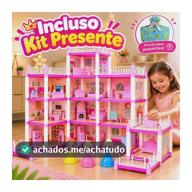 Casa De Boneca Incluso Kit Presente Castelo Princesa Premium