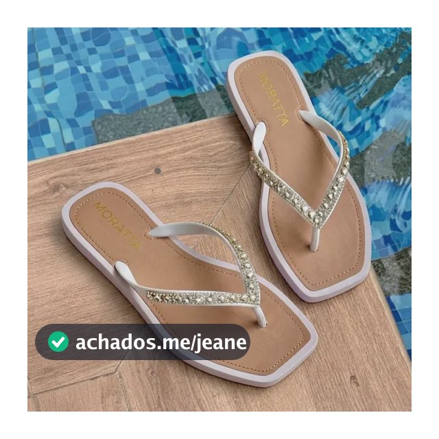 Chinelo Feminino Com Strass Fashion Lumix Bico Quadrado