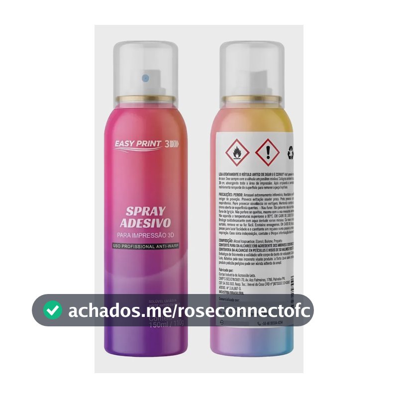 Spray Adesivo Easy Print 3d Impressão 3d Alta Fixação 150ml Multicolor (rótulo Gradiente)