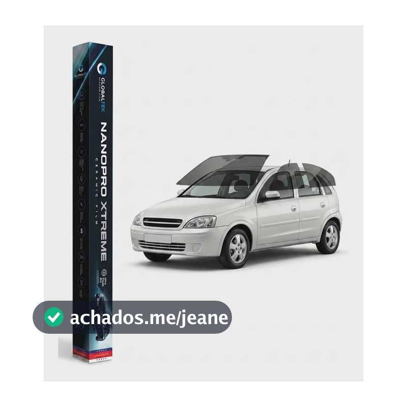 Película Automotiva Chevrolet Corsa Hatch Joy 2002-15 Nano Cerâmica Térmica Pré-cortada Anti Calor Proteção Uv G35 Frente + G5 Laterais E Traseira