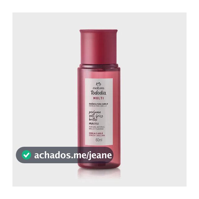 Essência Para Cabelos Natura Tododia Cereja E Avelã 60ml