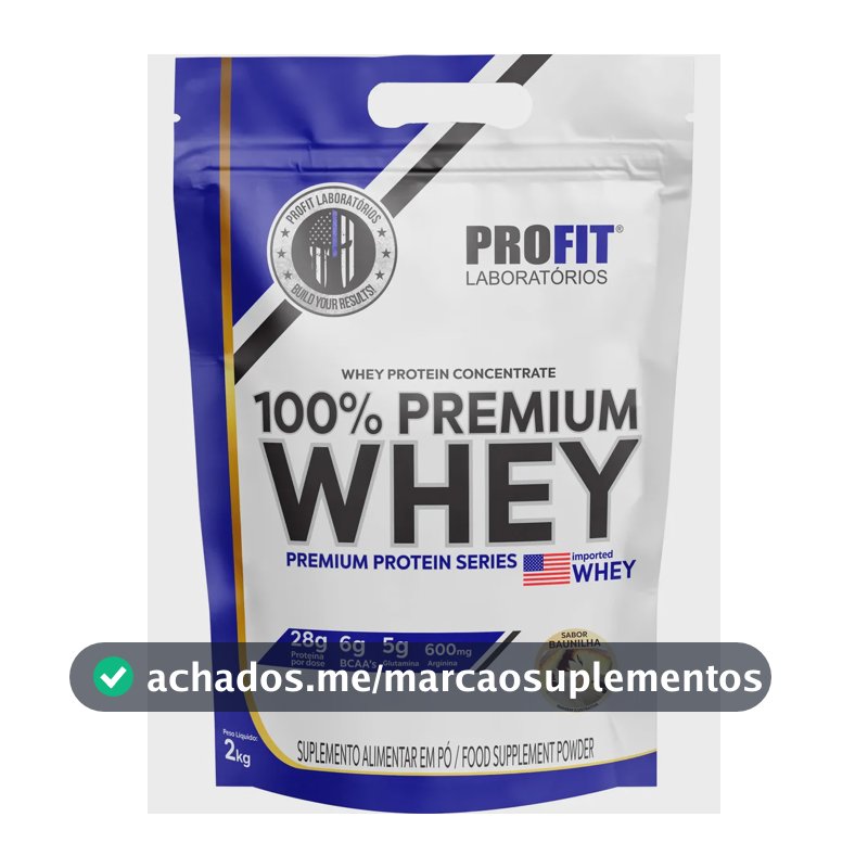 100% Premium Whey Protein Concentrado 2kg Profit Labs