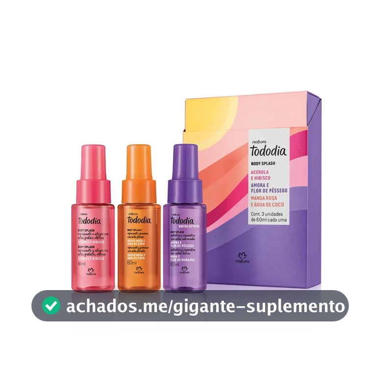 Kit Natura Tododia Body Splash Miniaturas Verão (3 Unidades)