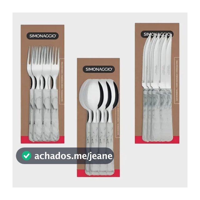 Conjunto Talheres Faca/ Colher / Garfo Mesa 18 Peças Branco