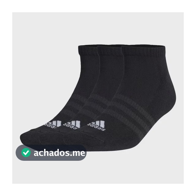 Meias Amortecidas Cano Baixo 3 Pares adidas