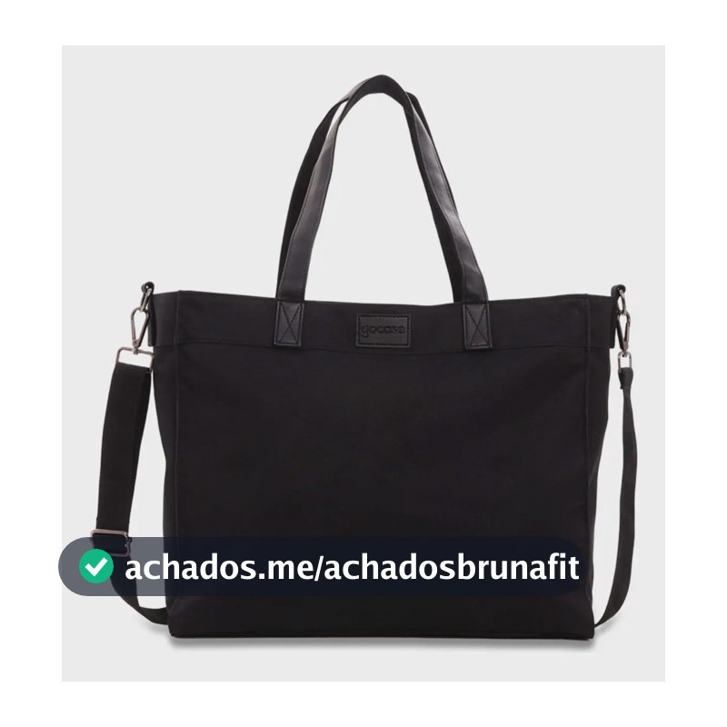 Bolsa Tote Daily Clear Gocase - Leve, Moderna E Minimalista Cor Preto