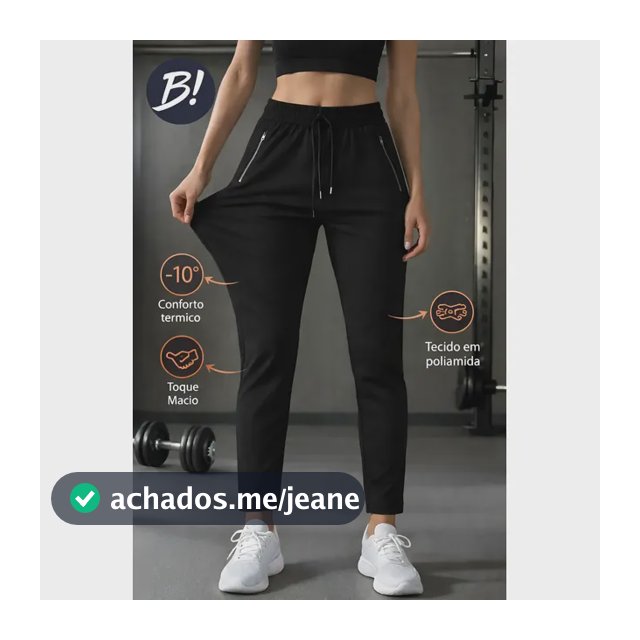 Calça Feminina Com Elastano Esportiva Fitness Slim Fitness Preto Barra Reta Gg 44/48