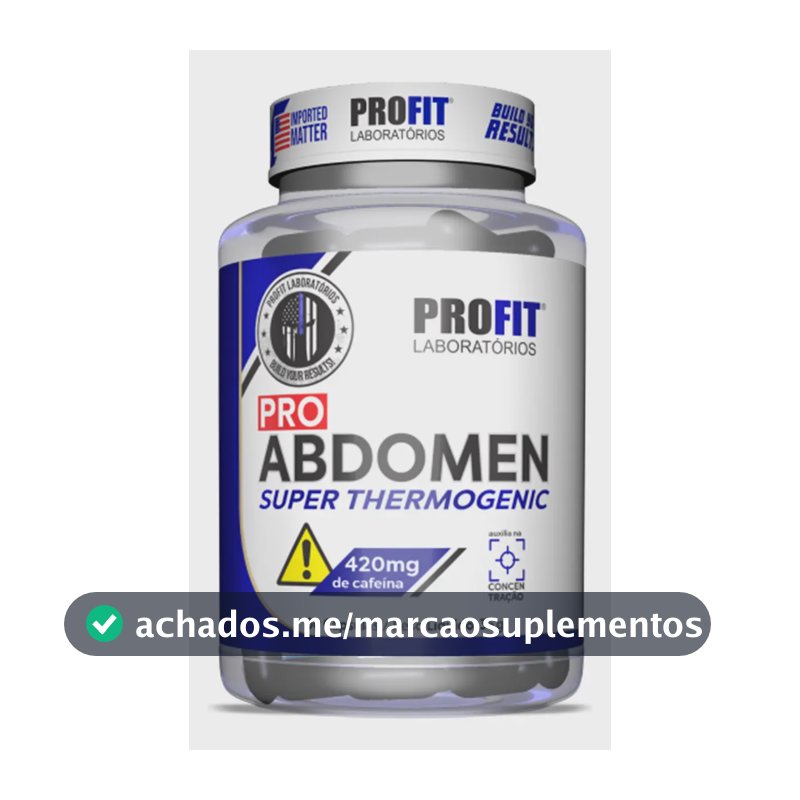 Termogênico Pro Abdomen 420mg 60 Cápsulas Profit Sem Sabor