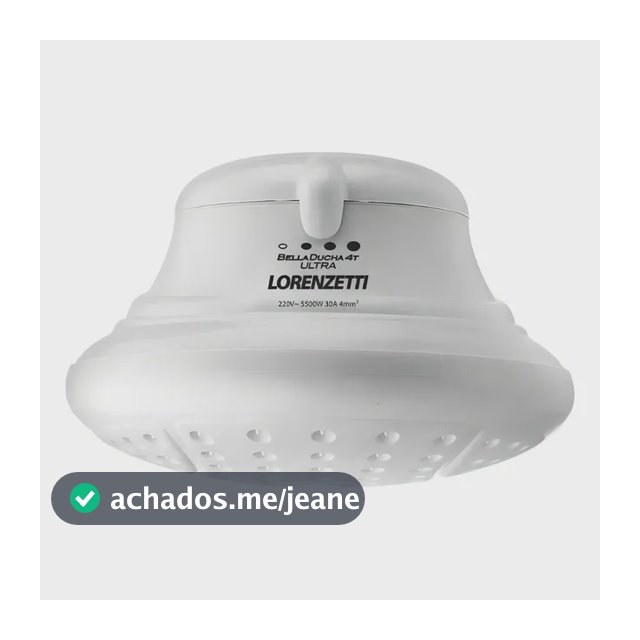 Chuveiro Lorenzetti Bella Ducha 4T Ultra para Parede