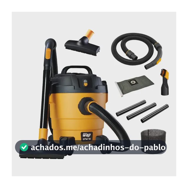 Aspirador de Pó e Água WAP GTW 10 1400W de Potência com Bocal de Sopro