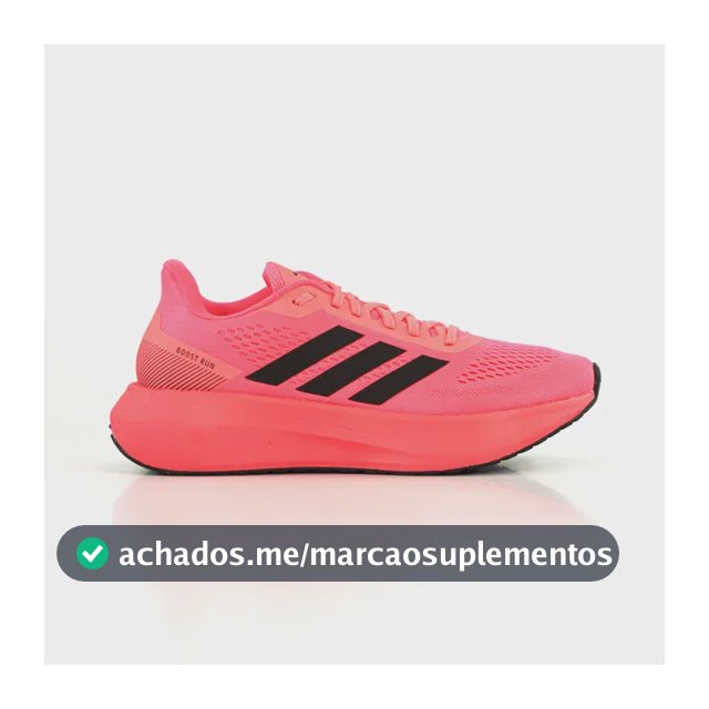 Tênis adidas Boost Run Florescente Performance Corrida Leve Rosa 40 Br