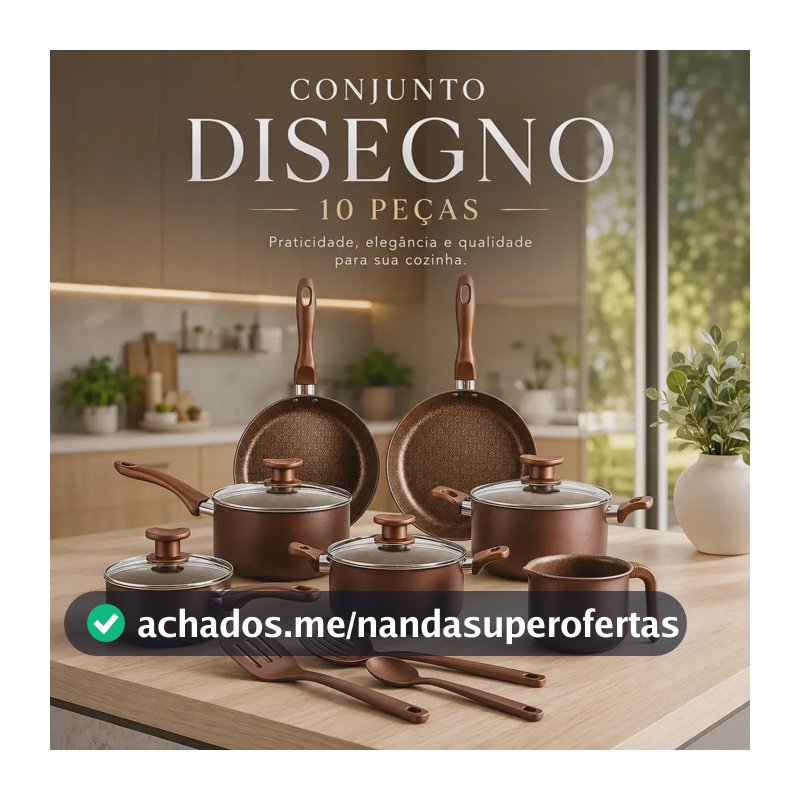Jogo De Panelas 10 Peças Antiaderente Marrom Com Tampa De Vidro Linha Familiar Designo Cozinha Alumínio Revestido Ideal Para Fritura Arroz Vapor Fogão Gás Elétrico