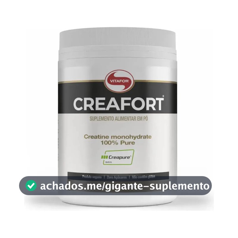 Creatina Vitafor Creafort Creapure Creafort pote 300g Sem sabor x 300g