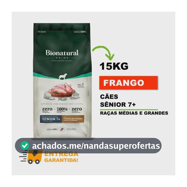 Ração Bionatural Sênior Raças Grandes 15kg