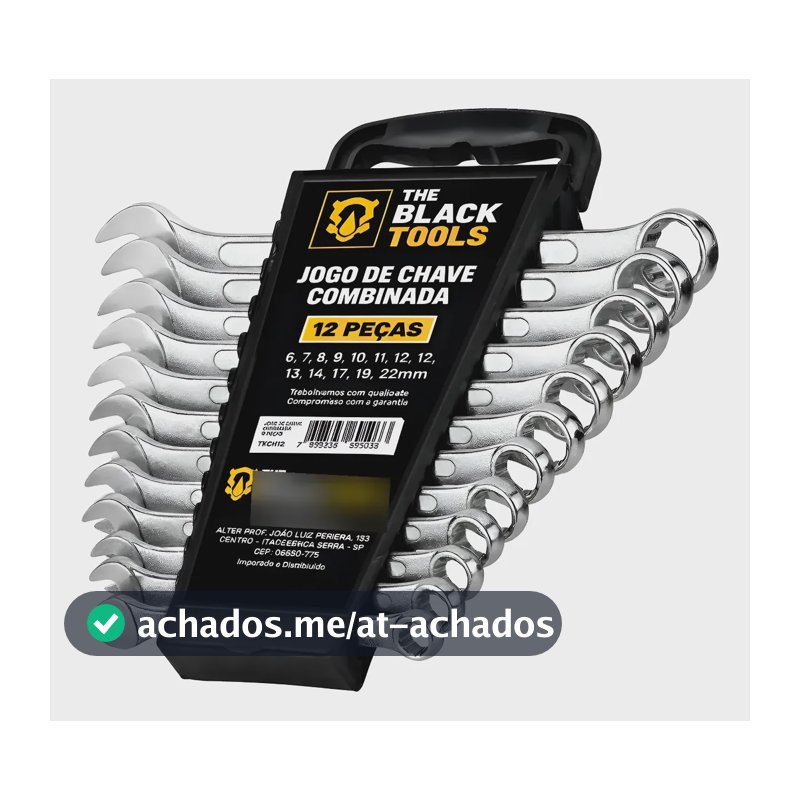 Jogo De Chave Boca E Estrela Combinada 12 Pçs Aço 6 22 Mm Prateado
