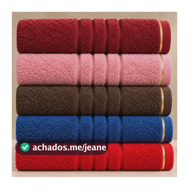 Kit 5 Toalhas De Banho 70x1,40 Atacado 100% Algodão Luxo Multicolorido