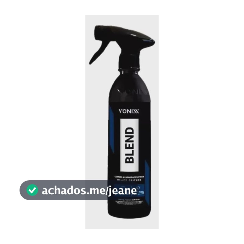 Cera Blend Black Spray Carnaúba Com Sio2 - 500ml Vonixx Cor Incolor