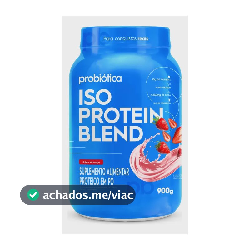 Whey protein Probiótica Iso Blend em pó sabor Morango x 900g