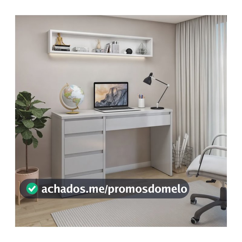 Escrivaninha 5 Gavetas Berlim Yescasa Wt Off White