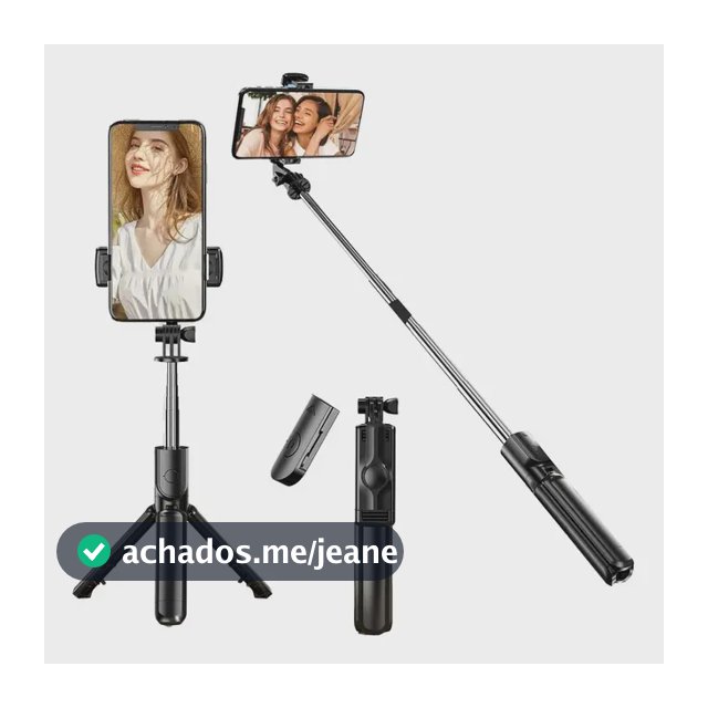 Bastão De Selfie Tripé Com Controle Bluetooth Para Celular