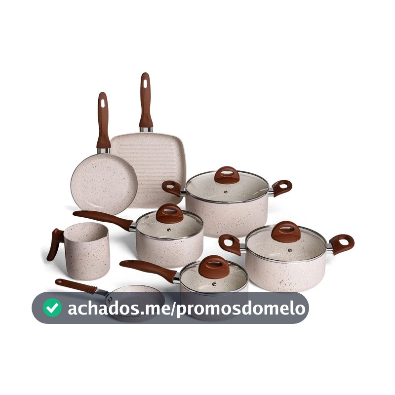 Conj de Panelas 8 Peças Ceramic Life Smart Plus Vanilla - Brinox