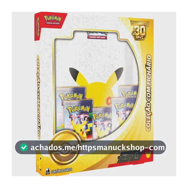 Box Coleção Com Fichário - Pokémon 30 Anos Box Com Fichário - Pokémon 30 Anos Português