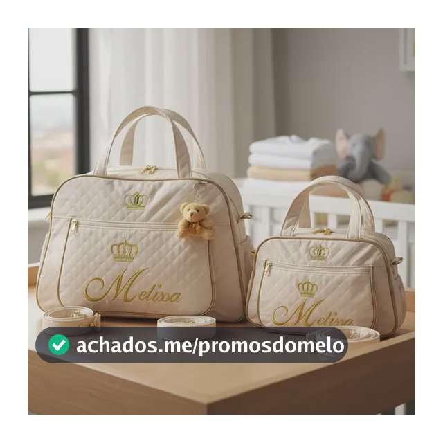 Kit Maternidade 2 Pçs Bolsas Bebê Personalizada Nome