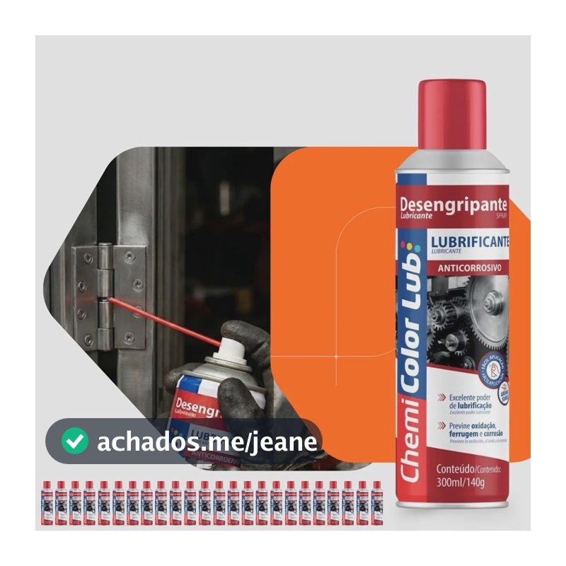 Kit 12 Óleo Desengripante Chemicolor Lub Antiferrugem Óleo Vermelho (tampa)