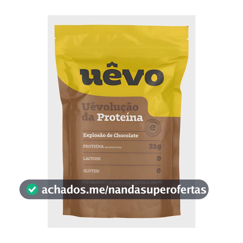 Suplemento Proteína Clara Do Ovo Uêvo 1kg - Sabor Chocolate Explosão De Chocolate