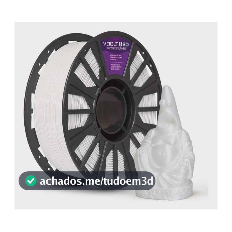 Filamento Pla Branco Off White Velvet Premium 1kg - Voolt 3d