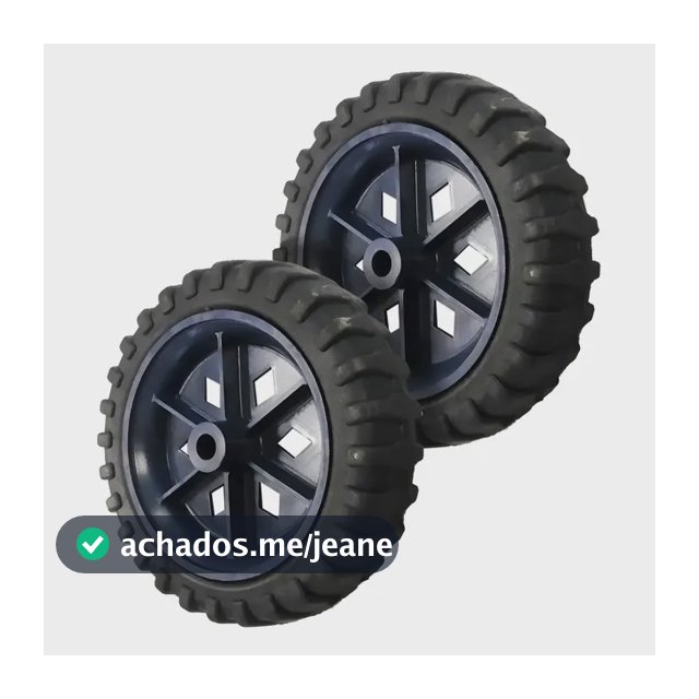 2 Rodas P/ Carrinho De Mercado Feira Cortador Grama 100 Kg