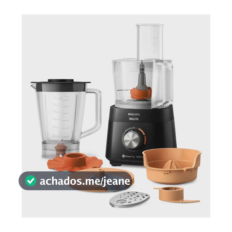 Multiprocessador Walita Preto 1000w - Hr7304/92