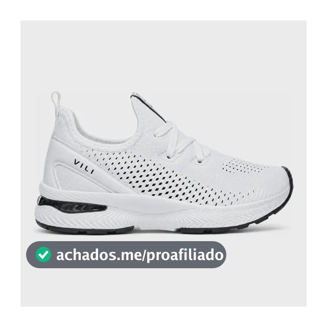 Tênis Branco Feminino Vili Para Caminhada Academia Treino
