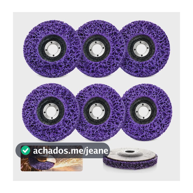 Kit 6 Disco Lixa Flap 115x22mm Para Lixamento Primer Verniz Violeta