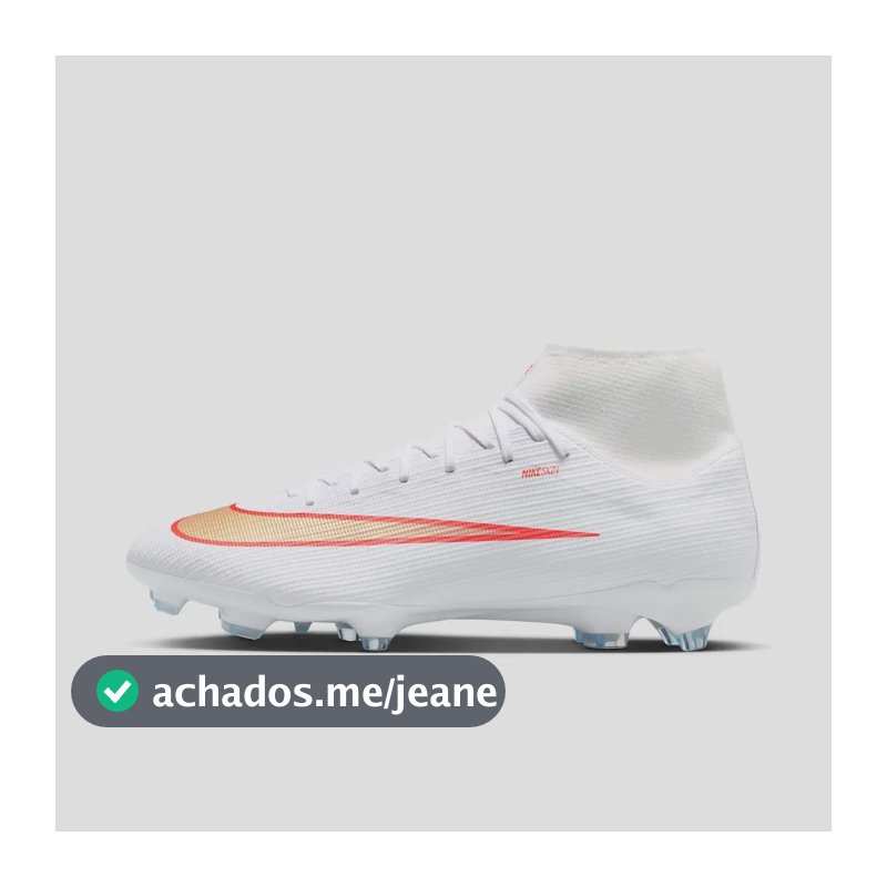 Chuteira Campo Nike Mercurial Superfly 11 Academy Branco/dourado 42 Br