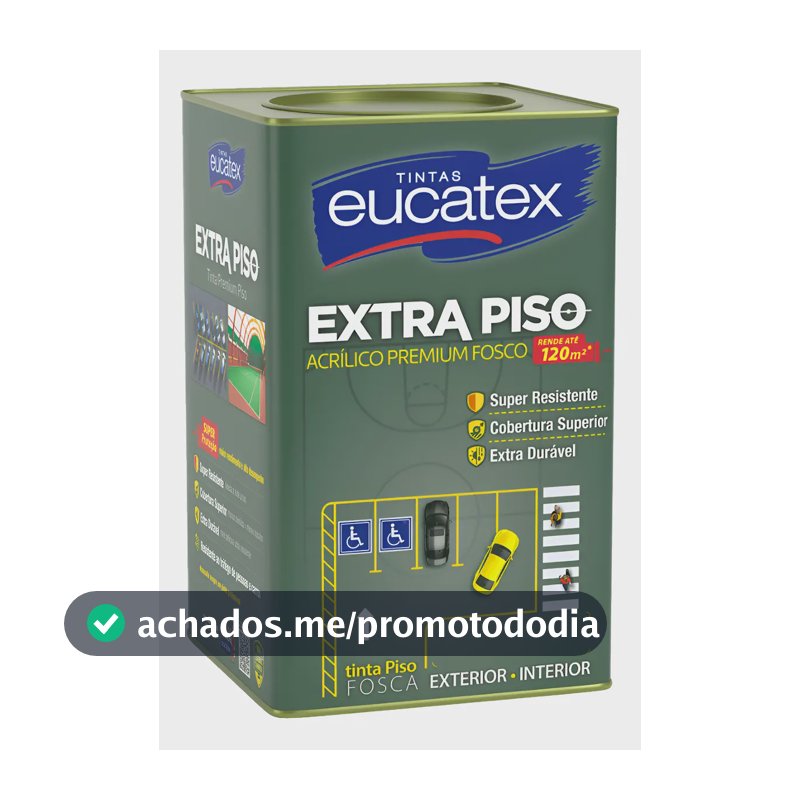 Tinta Eucatex Extra Piso Premium 18 Acabamento Fosco Cor Cinza | Lata 18 Litros