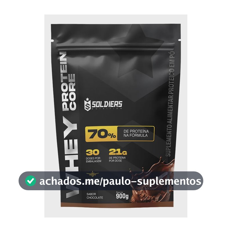 Whey protein Soldiers Nutrition em pó sabor Chocolate x 900g
