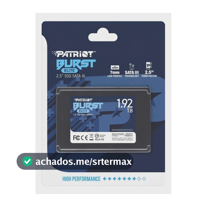 Disco Sólido Interno Patriot Burst Elite 1,92 Tb Sata Iii Pr Cor Preto