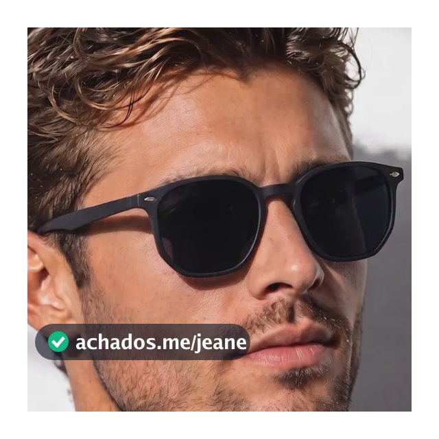 Óculos De Sol Escuro Masculino Unissex Tendencia Premium Armação Preta/ Lente Preta (oculos Preto Masculino)