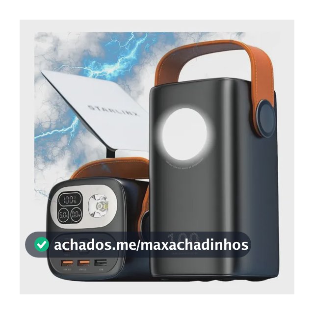 Power Bank 60.000mah 100w Para - Starlink Mini Ultra Rápido Carregador Portátil E Notebooks celulares computadores viagens trabalho home office proteções contra sobrecarga e curto-circuito Ice Coorel