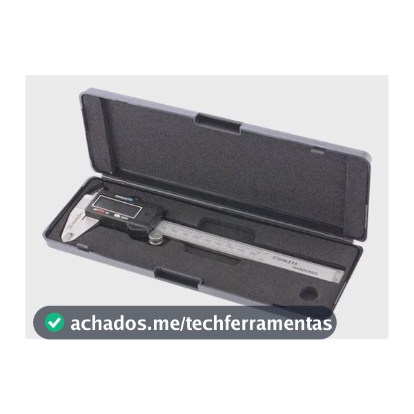 Paquimetro Profissional Digital Em Aço Com Estojo 150mm