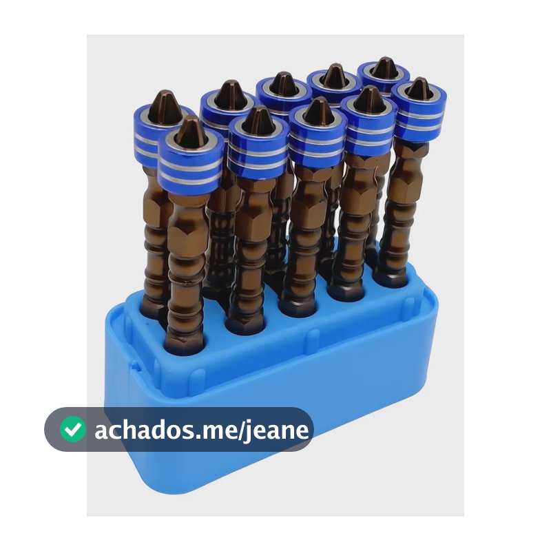 Bits Magnético Ponteira Philips Parafusadeira Ph2 Imã Kit 10 Pontas 65mm Super Aço Reforçado Iamantada Forte Parafusar Drywall Profissional