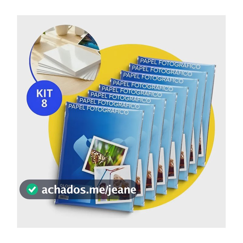 Papel Fotográfico Glossy A4 115g 400 Folhas Maxprint Branco