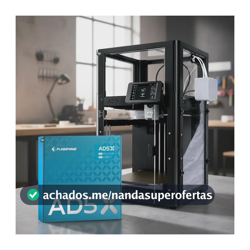 Impressora 3d Flashforge Ad5x Corexy + Kit Fechamento Preto