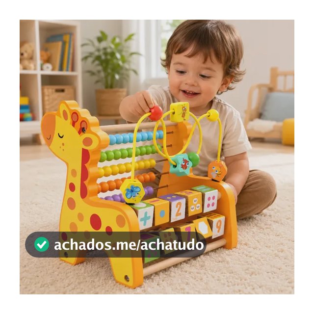 Brinquedo Montessori Ábaco De Madeira Infantil Educativo